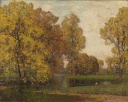 East, Alfred, 1844/1849-1913; Golden Autumn